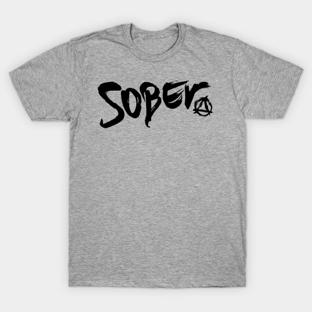 Sober with AA logo T-Shirt by INpressMerch